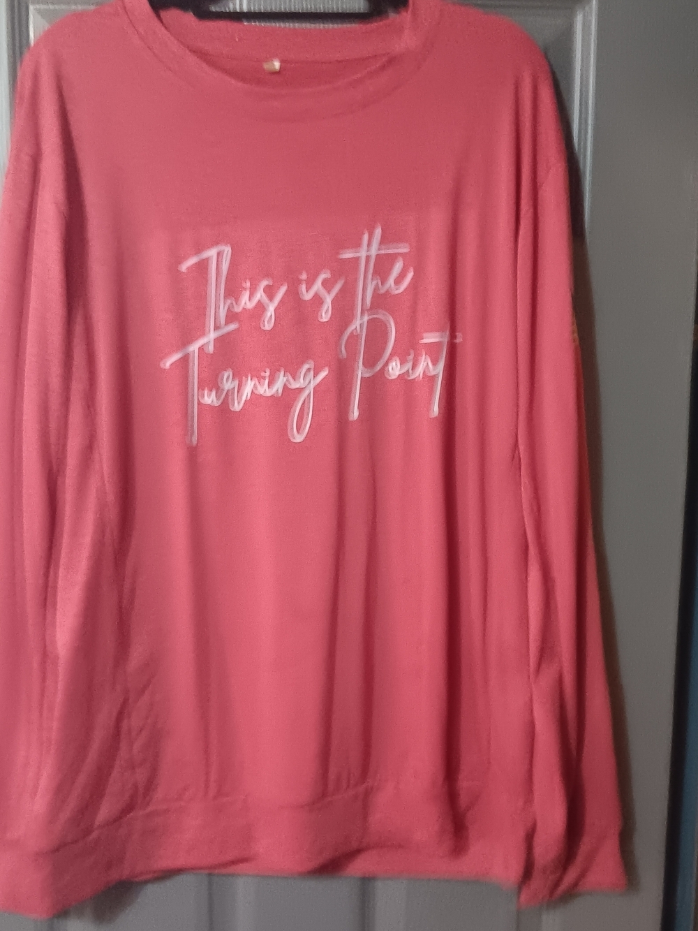 Pink Graphic Crewneck T Shirt - "This is the Turning Point"